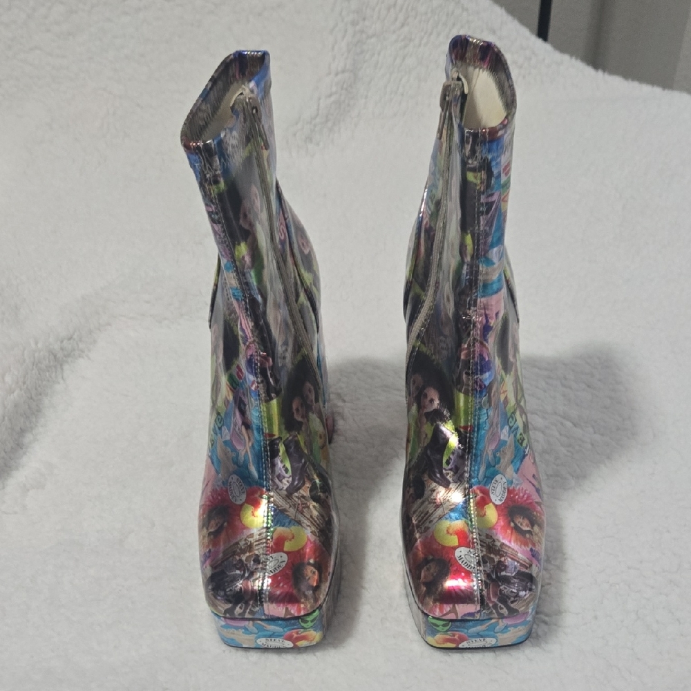 Steve Madden Multicolor Graphic Heeled Boots